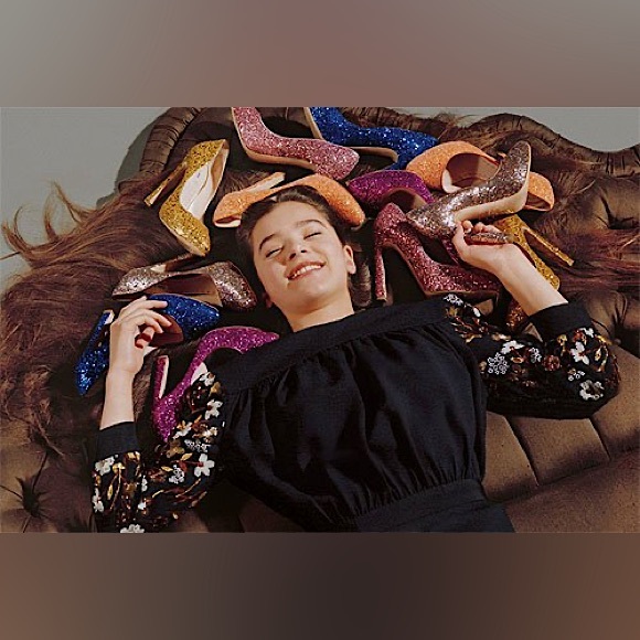 miu miu Gold Glitter Curved Heels, IT38 - Picture 10 of 11